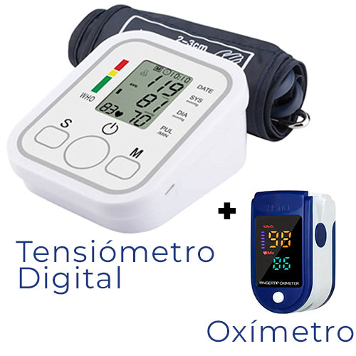 Pack Salud 2025 en Casa: Oxímetro + Tensiómetro Digital